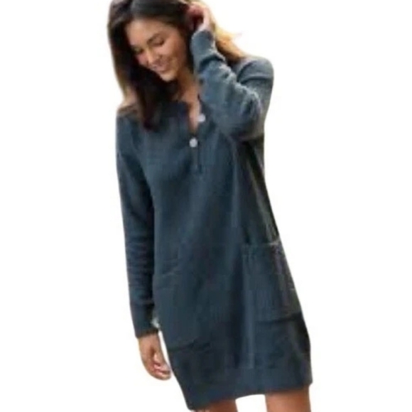 Natural Life Navy Cozy Dress With Pockets - Picture 2 of 9